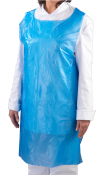 Plastic Aprons on Roll Blue Premium