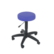 Examination Stool with Castors - Mid Blue