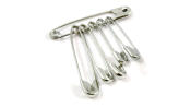 Safety Pins - Nickel Plated - Pk 12 asstd.