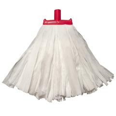 Exel Big White Kentucky Mop Head Socket Fit Red