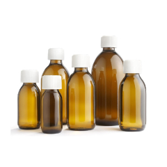 Glass Medicine Bottles - Capped