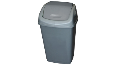 Plastic Swing Top Bin 25ltr Grey