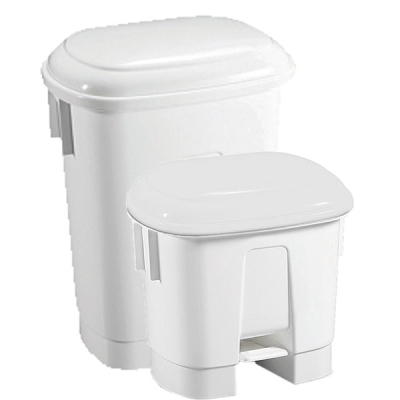 White Plastic Pedal Bin 30ltr