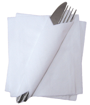 White Napkins 1Ply 30cm