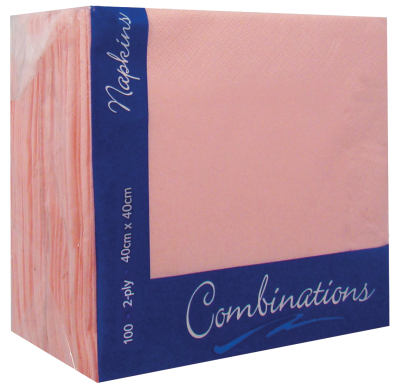 Rose Pink Napkins 2ply 40cm