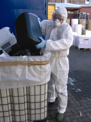 White Laminated Coverall Extra Large