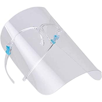 Plastic Face Shield with Glasses