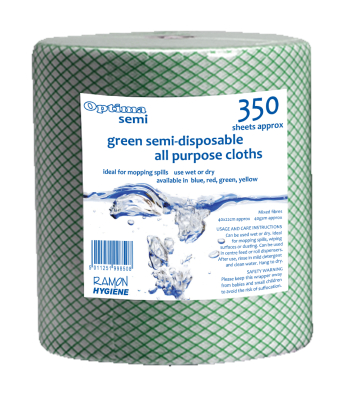 Optima all Purpose Cloths on a Roll Green