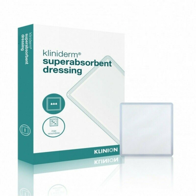 KLINIDERM SUPERABSORBENT DRESSING 10x10CM