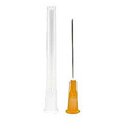 Hypodermic Needles 25g x 25mm (1Inch) Orange
