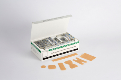 Assorted Waterproof Plasters in divider tray