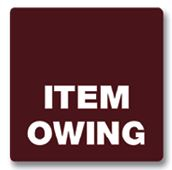 Prescription Labels 'Item Owing'