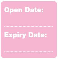 Prescription Labels 'Open/Expiry'