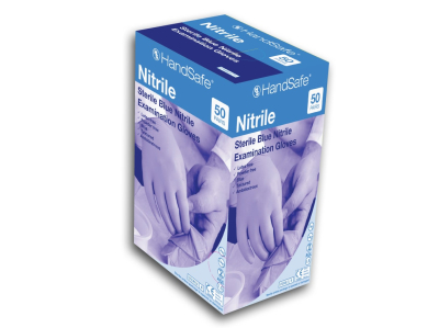 Gloves - Nitrile Procedure, Blue - Sterile (Handsafe) - Medium