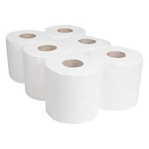Hand Towels - Centre Feed 2 Ply White (6 rolls x 150m)