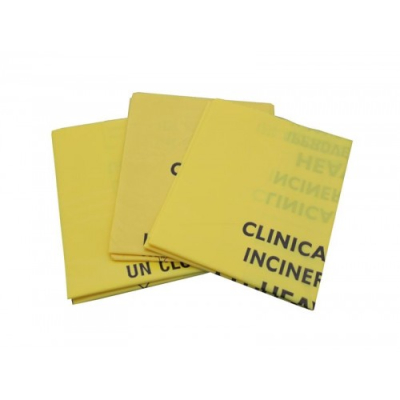 Clinical Waste Sacks 14x22x25Inch Medium Duty Yellow