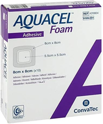 Dressings - Aquacel Foam Adhesive - 12.5x12.5 cm (10)