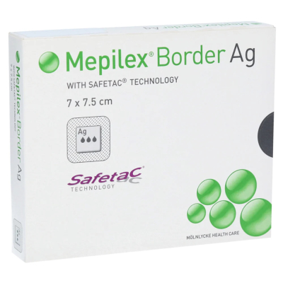 Dressings - Mepilex Ag Border 10x12.5 cm (x5)