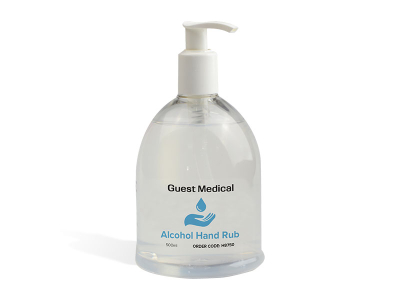 Hand Rub - Alcohol Gel - Worktop Pump 500ml (Guest Medical)