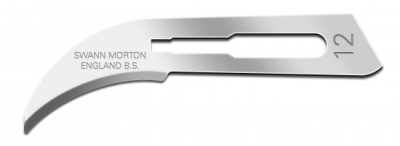 Scalpel Blades - Sterile Swann Morton (100 per box) Size 12 (Ref 0204)