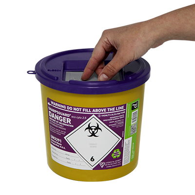 Sharps Bin - cyto range - 2.5 ltr