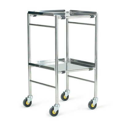 Stainless Steel Trolley with upturned shelves 457x457mm