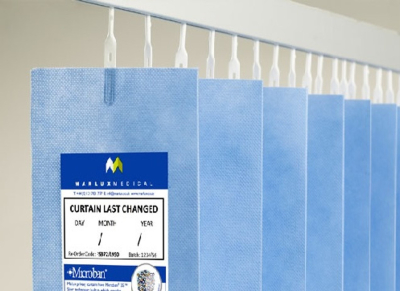 Cubicle Curtains - Disposable - UniGlide Fitting - 1.8M Wide - Summer Blue (GSB18/1950/A)
