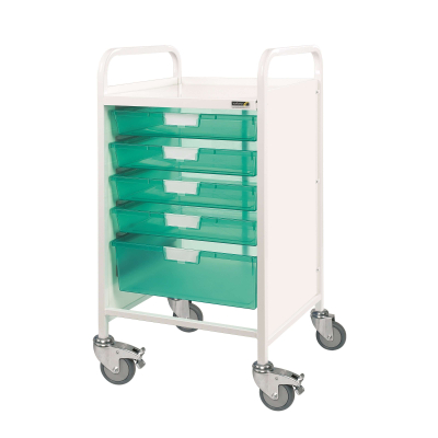 4 Single 1 Double Depth Green Trays