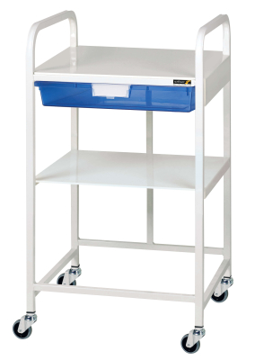 Vista 10 Economy Trolley - 1 Blue tray & 1 Shelf
