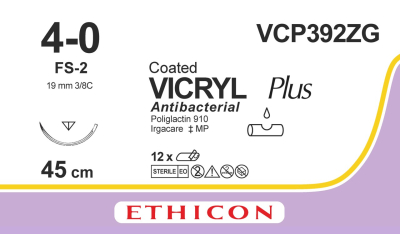 Sutures - Vicryl Plus 4-0 45cm
